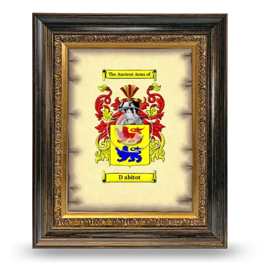 D abitot Coat of Arms Framed - Heirloom