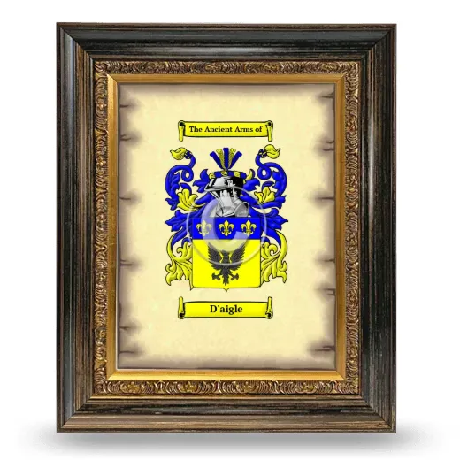 D'aigle Coat of Arms Framed - Heirloom