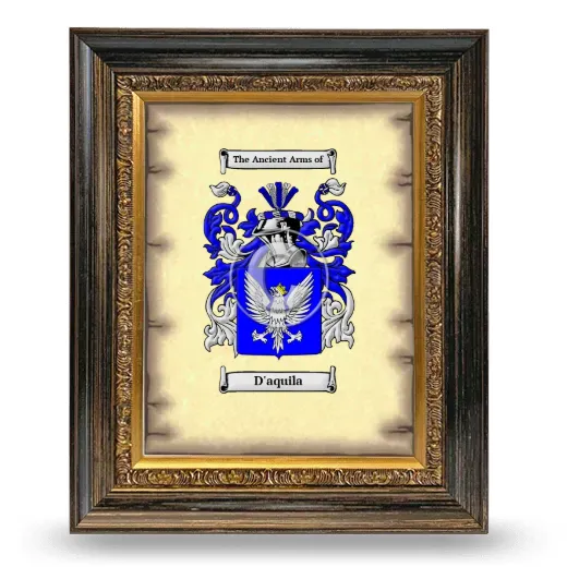D'aquila Coat of Arms Framed - Heirloom