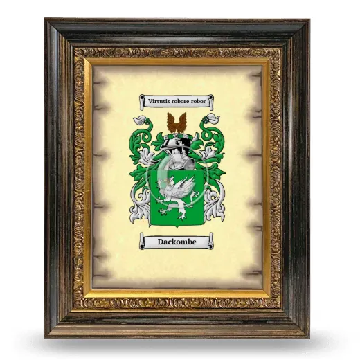 Dackombe Coat of Arms Framed - Heirloom