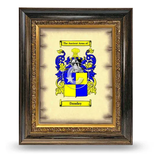 Danday Coat of Arms Framed - Heirloom