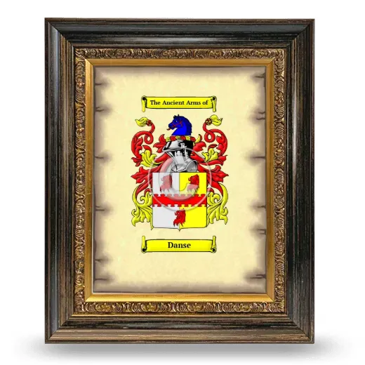 Danse Coat of Arms Framed - Heirloom