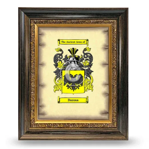 Darosa Coat of Arms Framed - Heirloom