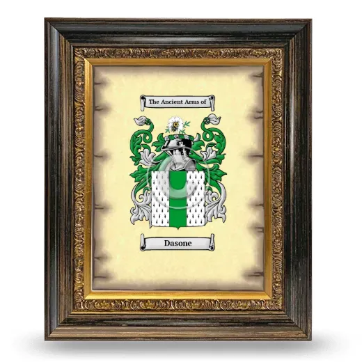 Dasone Coat of Arms Framed - Heirloom
