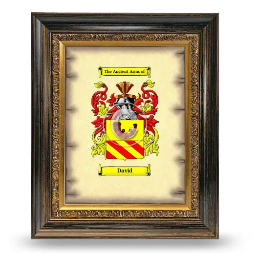 David Coat of Arms Framed - Heirloom