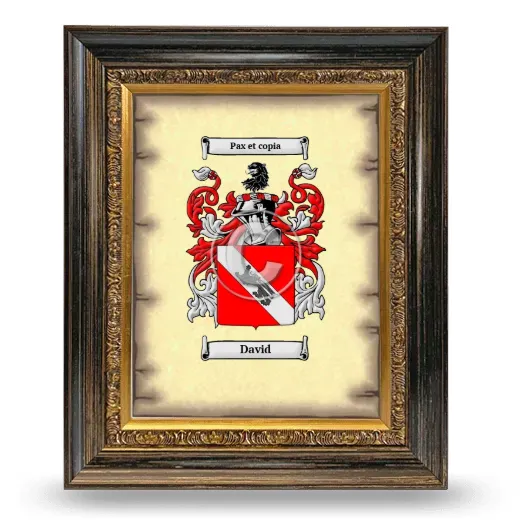 David Coat of Arms Framed - Heirloom