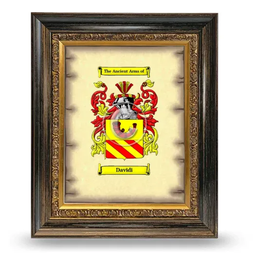 Davidi Coat of Arms Framed - Heirloom