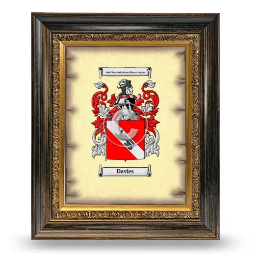 Davies Coat of Arms Framed - Heirloom