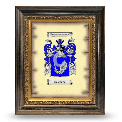 De chene Coat of Arms Framed - Heirloom