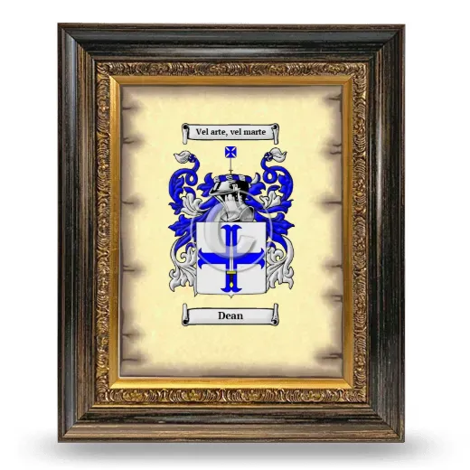 Dean Coat of Arms Framed - Heirloom