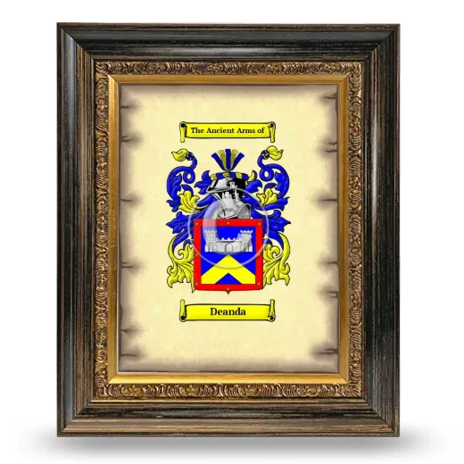 Deanda Coat of Arms Framed - Heirloom