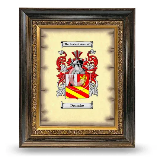 Deandre Coat of Arms Framed - Heirloom