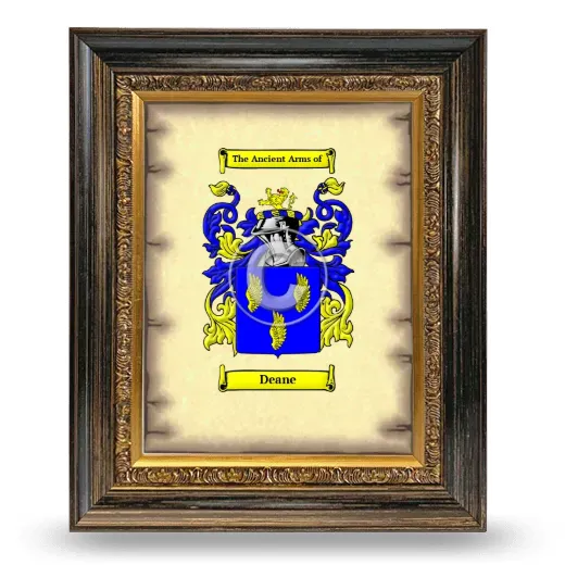 Deane Coat of Arms Framed - Heirloom