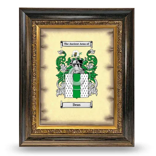 Deas Coat of Arms Framed - Heirloom