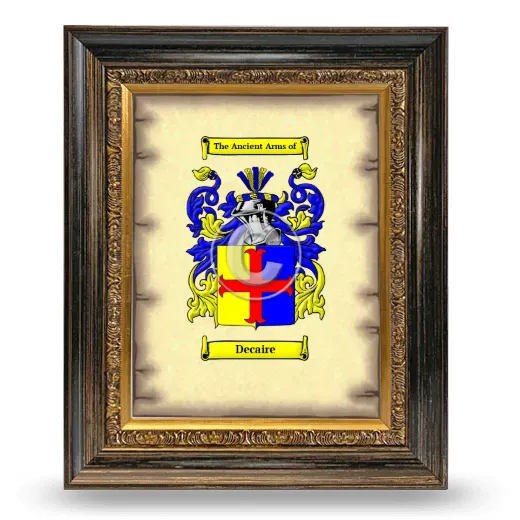 Decaire Coat of Arms Framed - Heirloom
