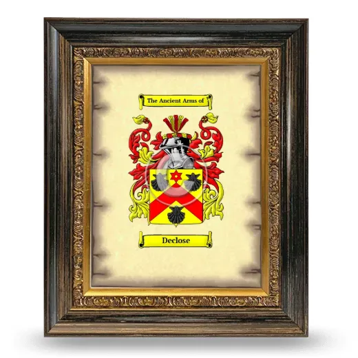 Declose Coat of Arms Framed - Heirloom
