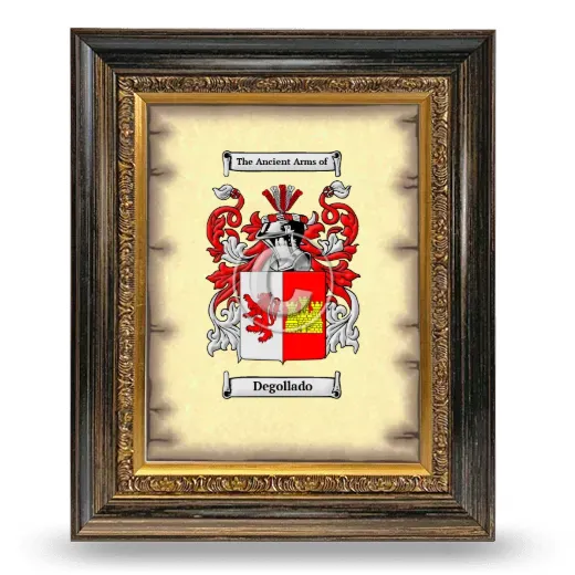 Degollado Coat of Arms Framed - Heirloom