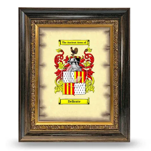 Delicate Coat of Arms Framed - Heirloom