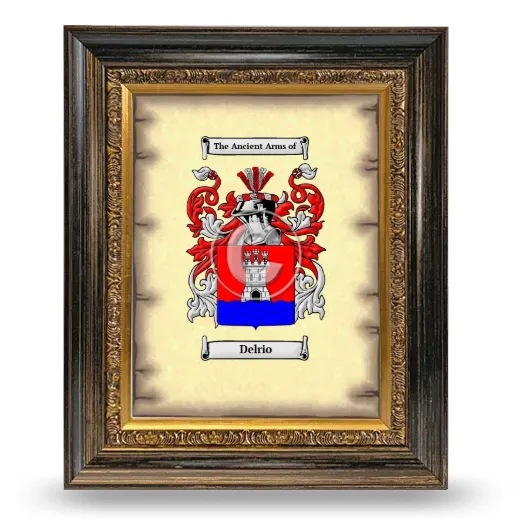Delrio Coat of Arms Framed - Heirloom