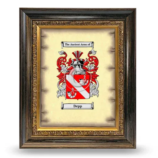 Depp Coat of Arms Framed - Heirloom