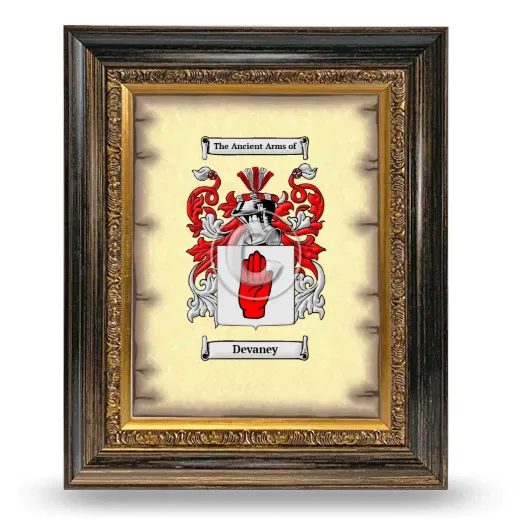 Devaney Coat of Arms Framed - Heirloom
