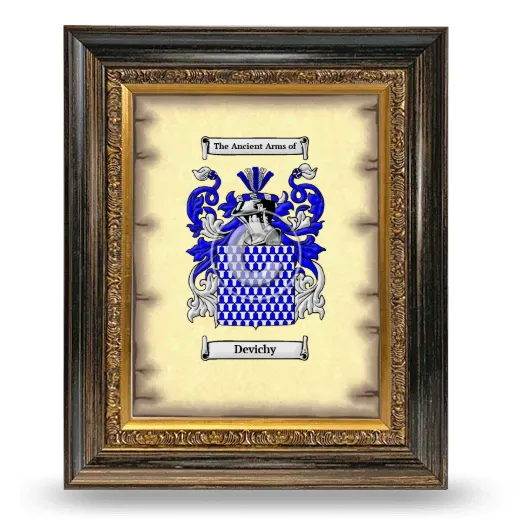 Devichy Coat of Arms Framed - Heirloom