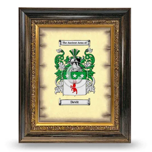 Devit Coat of Arms Framed - Heirloom