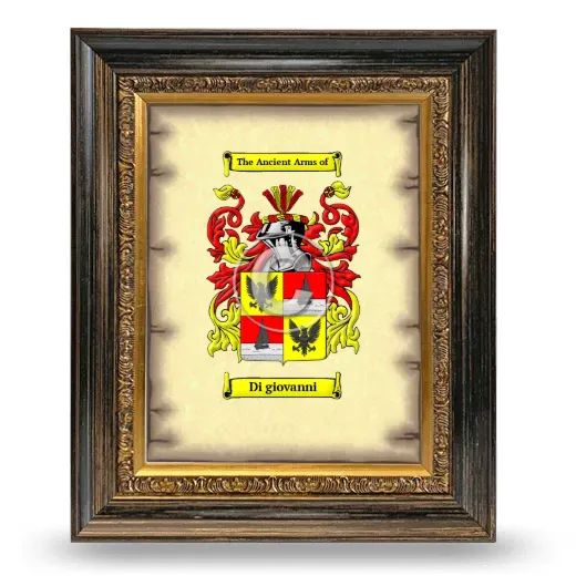 Di giovanni Coat of Arms Framed - Heirloom