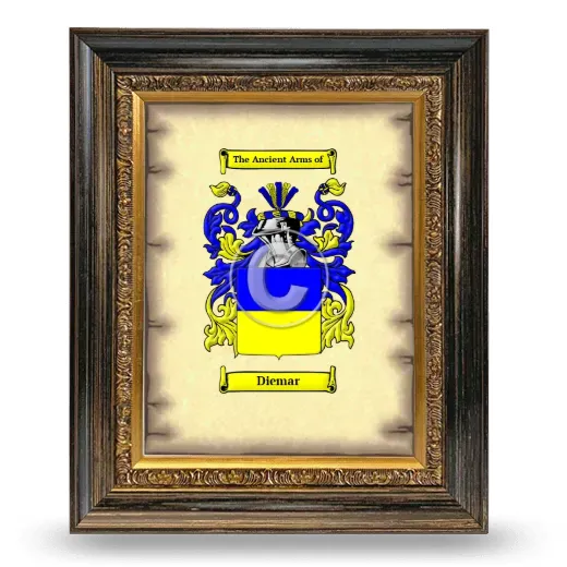 Diemar Coat of Arms Framed - Heirloom