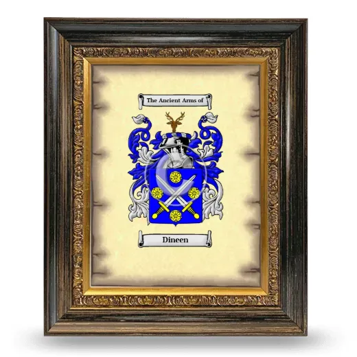Dineen Coat of Arms Framed - Heirloom