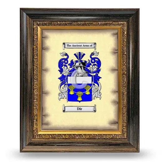 Dir Coat of Arms Framed - Heirloom