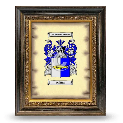 Dolfino Coat of Arms Framed - Heirloom