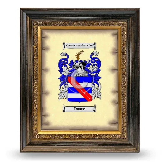 Donne Coat of Arms Framed - Heirloom