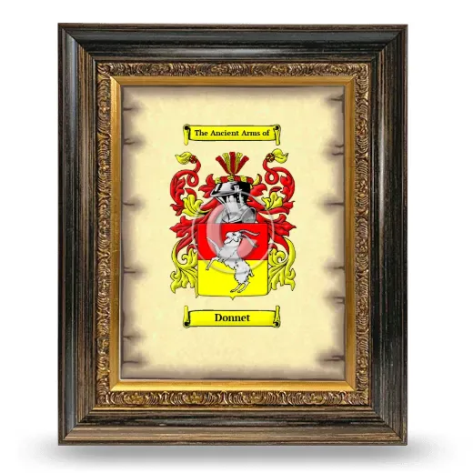 Donnet Coat of Arms Framed - Heirloom