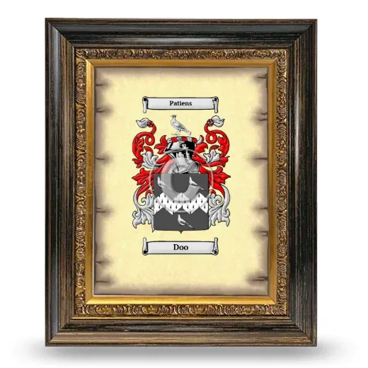 Doo Coat of Arms Framed - Heirloom