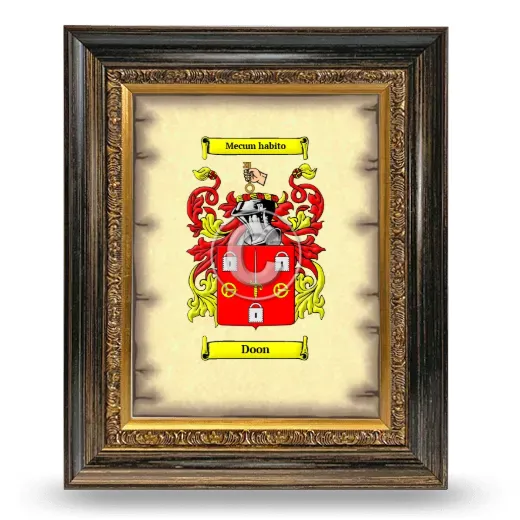 Doon Coat of Arms Framed - Heirloom