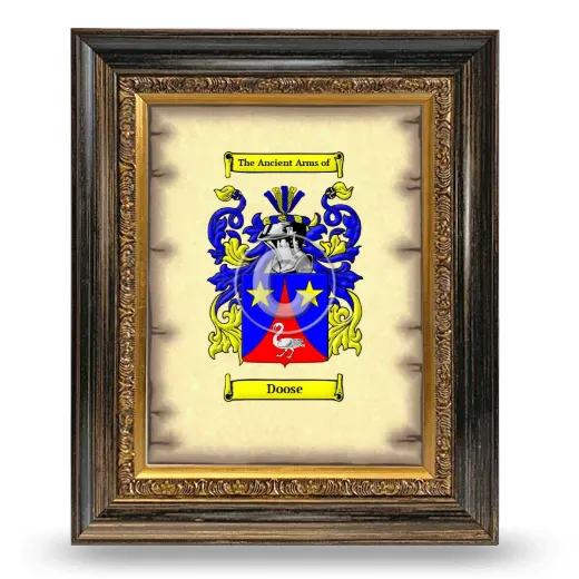 Doose Coat of Arms Framed - Heirloom
