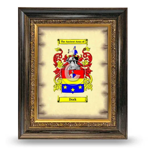 Dork Coat of Arms Framed - Heirloom