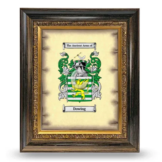 Dowing Coat of Arms Framed - Heirloom