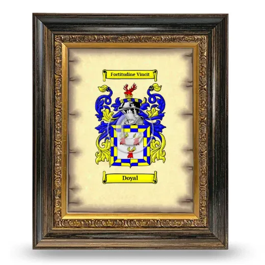 Doyal Coat of Arms Framed - Heirloom
