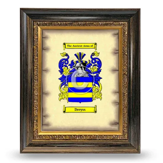 Dreyss Coat of Arms Framed - Heirloom