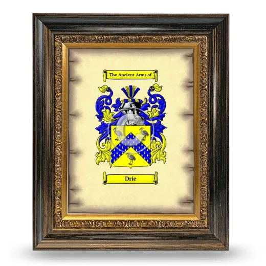Drie Coat of Arms Framed - Heirloom