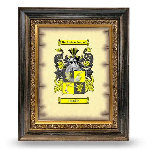 Dunkle Coat of Arms Framed - Heirloom