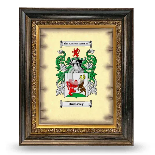 Dunlavey Coat of Arms Framed - Heirloom