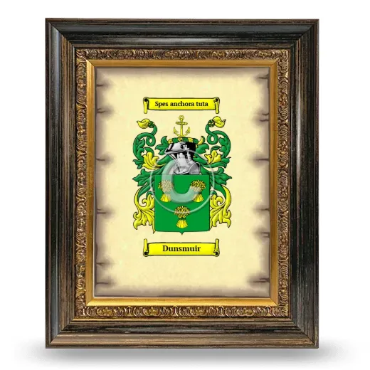 Dunsmuir Coat of Arms Framed - Heirloom