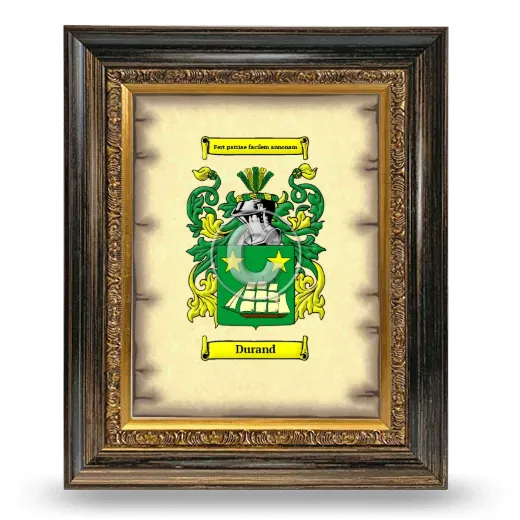 Durand Coat of Arms Framed - Heirloom