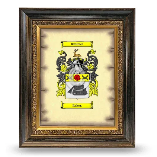 Eakes Coat of Arms Framed - Heirloom