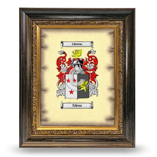 Edens Coat of Arms Framed - Heirloom