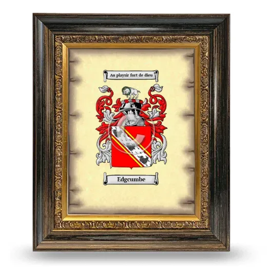 Edgcumbe Coat of Arms Framed - Heirloom