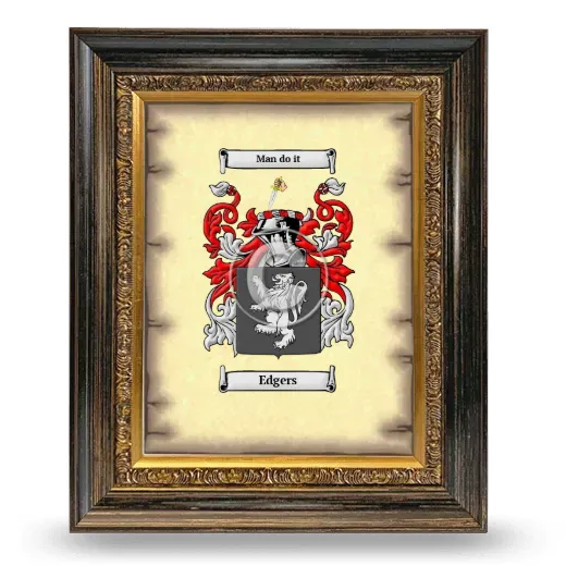 Edgers Coat of Arms Framed - Heirloom